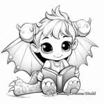 Cute Girl Dragon Coloring Pages 4