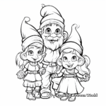 Cute Gnome Family Coloring Pages 2