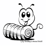 Cute Inchworm Coloring Pages 3