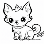 Cute Kawaii Chihuahua Coloring Pages 3
