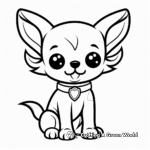Cute Kawaii Chihuahua Coloring Pages 4