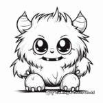 Cute Little Monster Coloring Pages 1