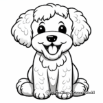 Cute Poodle Kawaii Coloring Pages 1