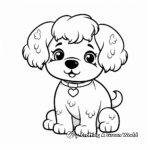 Cute Poodle Kawaii Coloring Pages 3