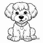Cute Poodle Kawaii Coloring Pages 4