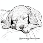 Cute Sleeping Cocker Spaniel Coloring Pages 3