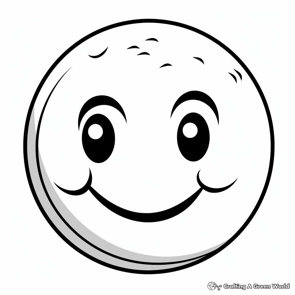 Cute Smile Emoji Positivity Coloring Pages 1