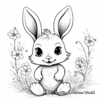 Cute Spring Animals: Baby Bunny Coloring Pages 2