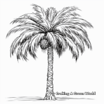 Date Palm Tree Coloring Pages for Botany Enthusiasts 1