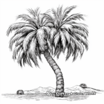 Date Palm Tree Coloring Pages for Botany Enthusiasts 2