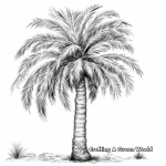 Date Palm Tree Coloring Pages for Botany Enthusiasts 3