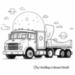 Day and Night Flatbed Truck Coloring Pages 1