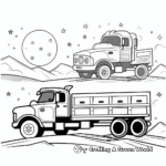 Day and Night Flatbed Truck Coloring Pages 3