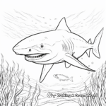 Deep Sea Tiger Shark Coloring Pages for Adults 2