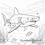 Deep Sea Tiger Shark Coloring Pages for Adults 4