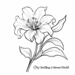 Delicate Wood Lily Coloring Pages 2