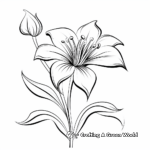 Delicate Wood Lily Coloring Pages 3