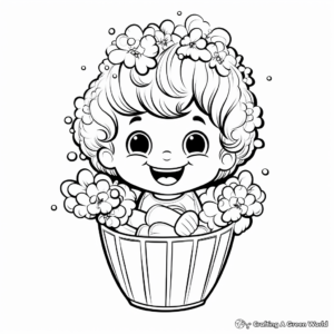 Delicious Buttery Popcorn Coloring Pages 3