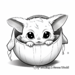 Delightful Baby Yoda in Pod Coloring Pages 1