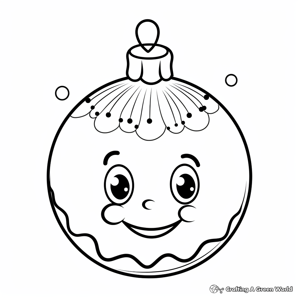 Delightful Christmas Ornament Coloring Pages 1
