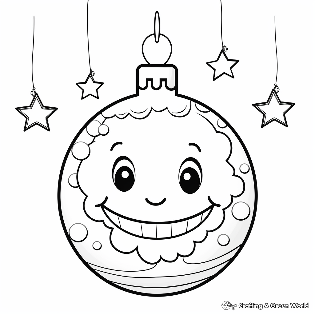 Delightful Christmas Ornament Coloring Pages 4