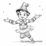 Delightful Clown Performing Coloring Pages 1