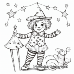 Delightful Clown Performing Coloring Pages 3