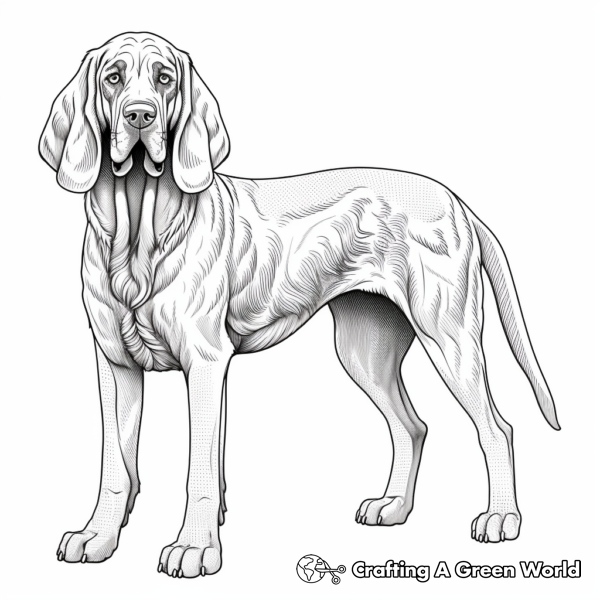 Bloodhound Coloring Pages - Free &amp; Printable!