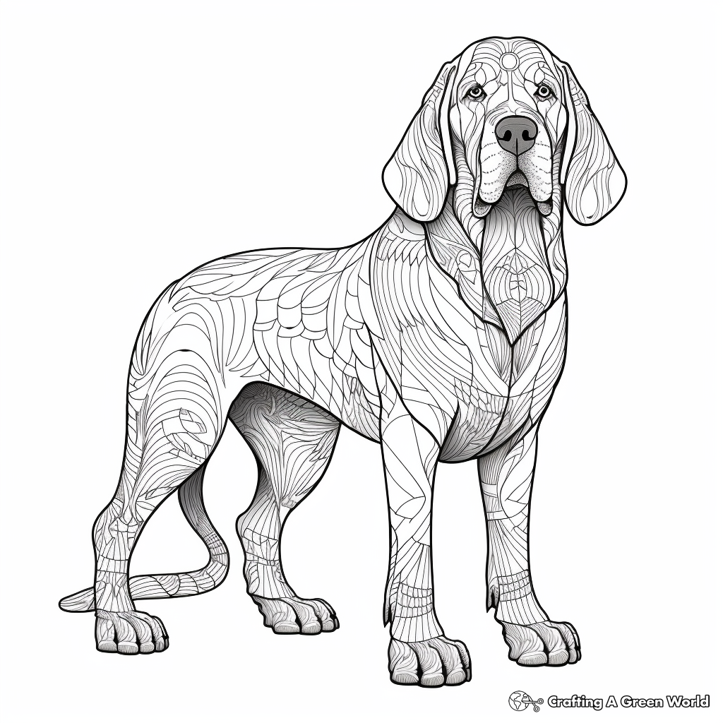 Bloodhound Coloring Clipartmag Drawing Pages Sketch Coloring Page