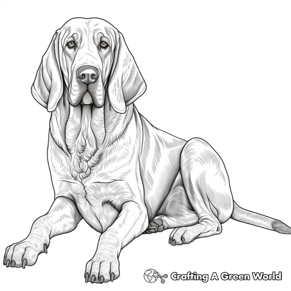 Bloodhound Coloring Pages - Free &amp; Printable!