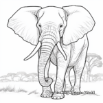 Detailed African Elephant Coloring Sheets for Adults 2