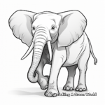 Detailed African Elephant Coloring Sheets for Adults 3