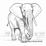 Detailed African Elephant Coloring Sheets for Adults 4