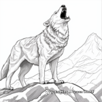 Detailed Arctic Wolf Howling Coloring Pages 4