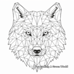 Detailed Arctic Wolf Portrait Coloring Pages for Adults 4