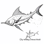 Detailed Atlantic Blue Marlin Coloring Pages for Adults 4