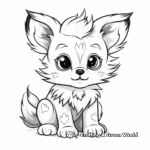 Detailed Baby Fox Coloring Pages for Adults 3