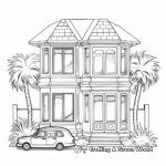 Detailed Bay Window Coloring Pages for Adults 4