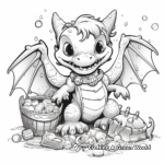 Detailed Dragon and Treasure Coloring Pages for Adults 2