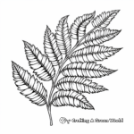 Detailed Fern Leaf Coloring Pages 4
