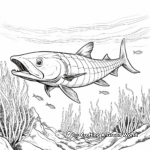 Detailed Giant Barracuda Coloring Pages 1