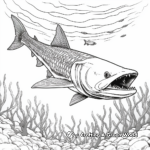 Detailed Giant Barracuda Coloring Pages 4