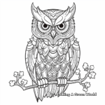 Detailed Great Horned Owl Coloring Pages 3