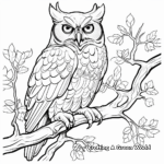 Detailed Great Horned Owl Coloring Pages 4