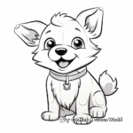 Detailed Husky Kawaii Coloring Pages for Adults 1