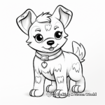 Detailed Husky Kawaii Coloring Pages for Adults 4