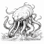 Detailed Hydra Sea Monster Coloring Pages for Artists 1