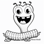 Detailed Inchworm Coloring Pages for Adults 2