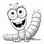 Detailed Inchworm Coloring Pages for Adults 3