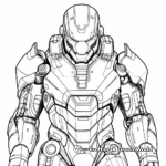 Detailed Iron Man Mark 50 Coloring Pages 2